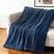 Edge Collections-50" x 60"-Blue-Cozy Plush Throw Blanket for Winter Comfort-1 pcs